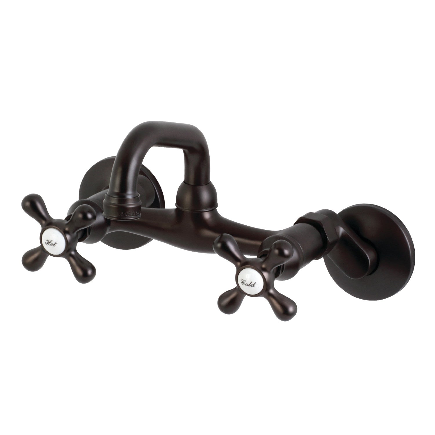 Kingston Heirloom KS212ORB - Kingston Two-Handle 2-Hole Wall Mount Bar Faucet, Oil Rubbed Bronze — image 1